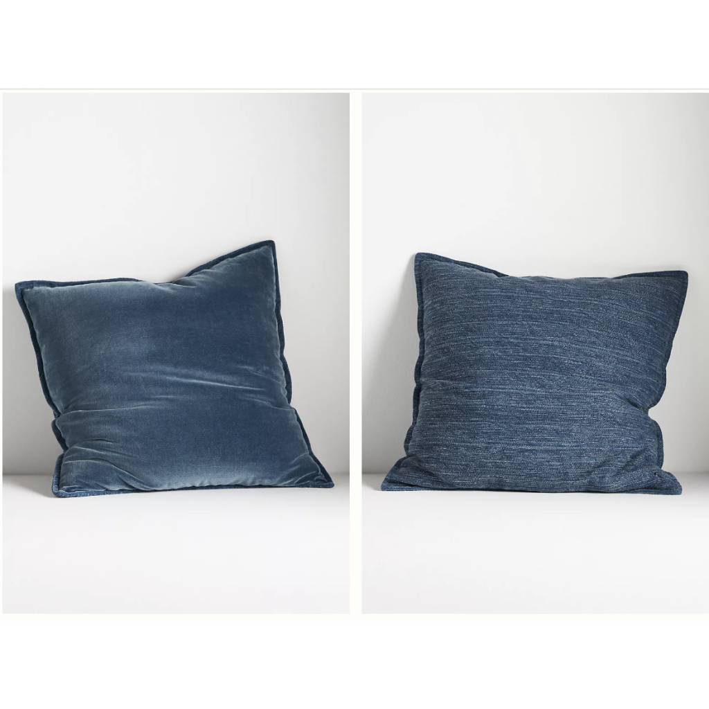 Velvet Trova Pillow Navy